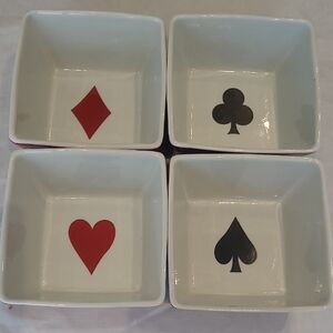 💚Vintage Playing Card Suit Square Bowls